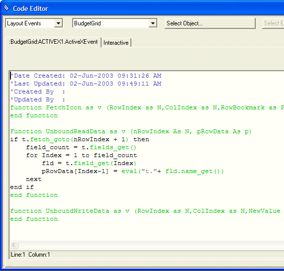 Xb Active X Event Script